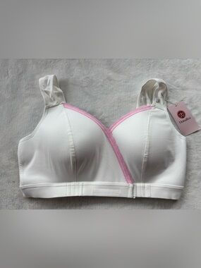 NWT FionaBra Crossover Wireless Front-Closure Comfort Bra White Size XL